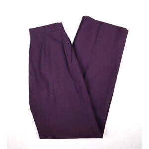VINTAGE WOMEN'S PURPLE PLEATED HIGH WAIST PANTS - HABERDASHER - 25IN WAIST